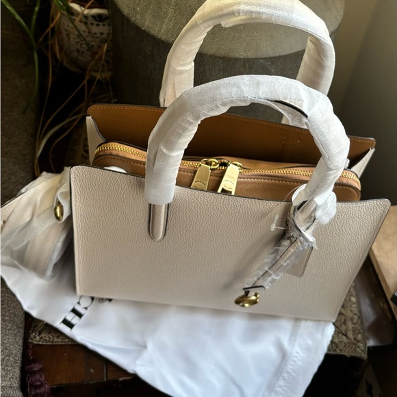 Authentic COACH 1941 pebbled leather 3 compartments 2way zip Satchel/Crosby - Picture 7 of 16